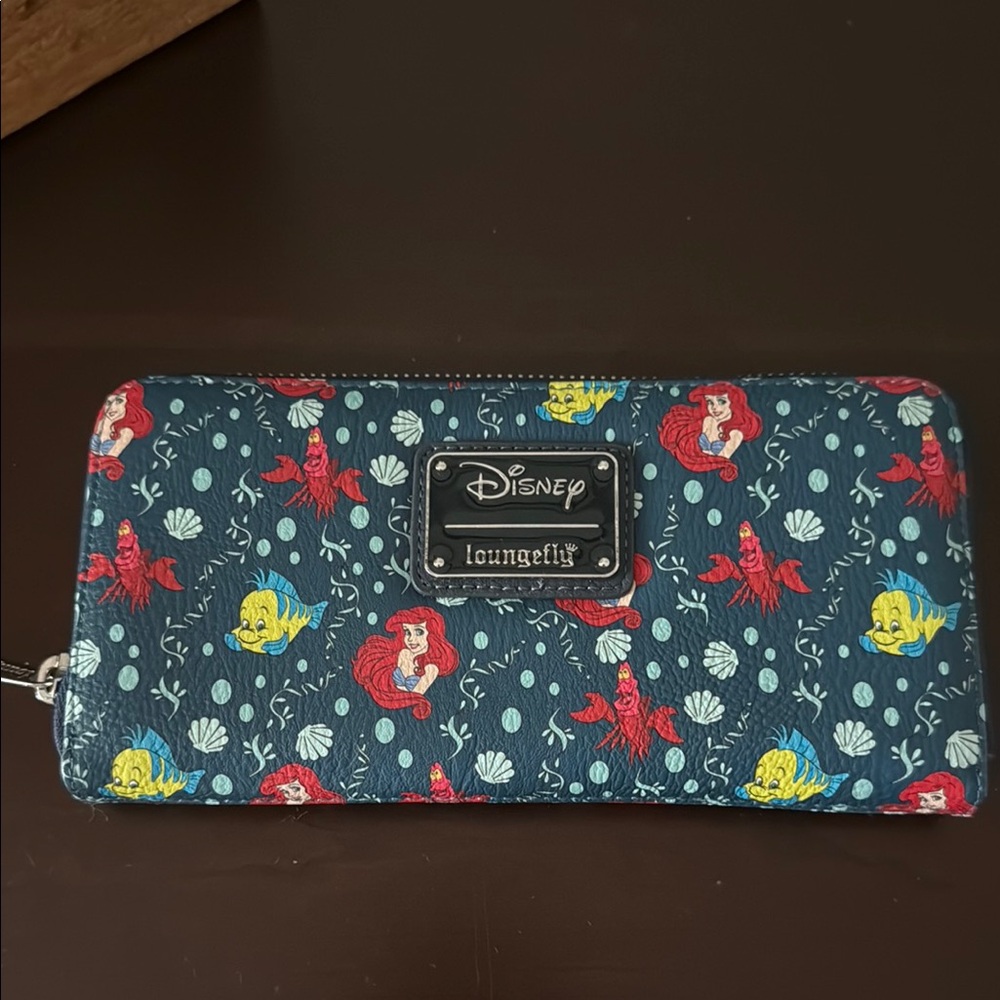 Loungefly Blue and Red Bag with Whimsical Floral Design